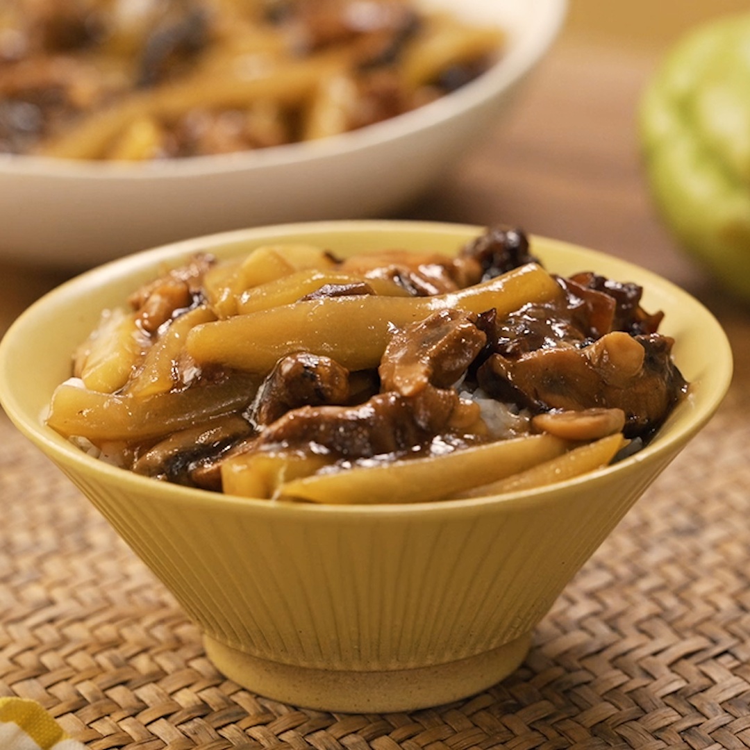 Sayote with 3 Kinds of Mushrooms