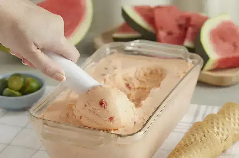 Watermelon and Calamansi Ice Cream