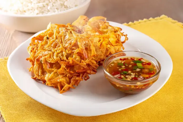 Okoy with Spiced Vinegar