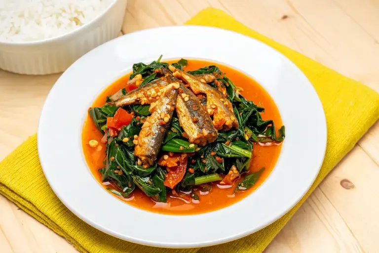 Ginisang Alugbati at Sardinas
