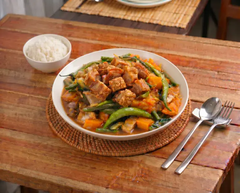 Ilocos Sur-style Pinakbet with Bagnet