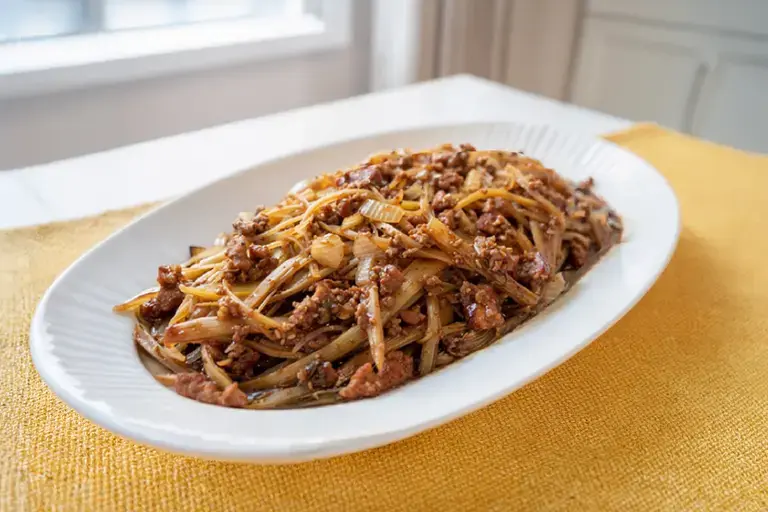Adobong Puso ng Saging at Giniling
