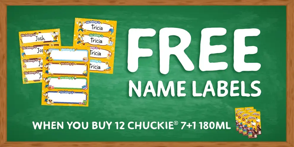 2 FREE Chuckie Name Labels